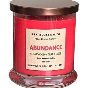ABUNDANCE Cedarwood & Clary Sage Scented Essential Oils Candle